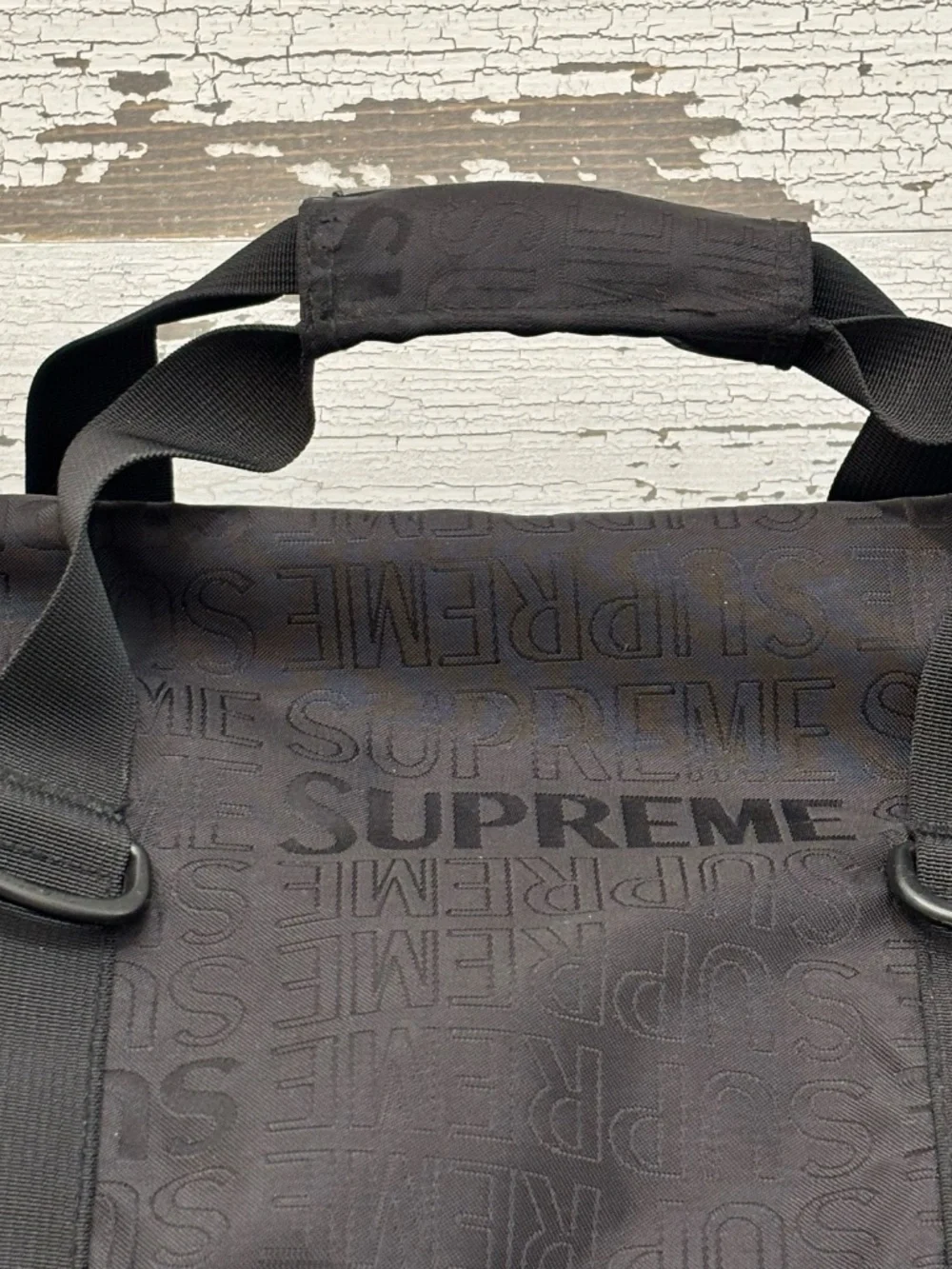 Supreme SS19 Black Duffle Bag